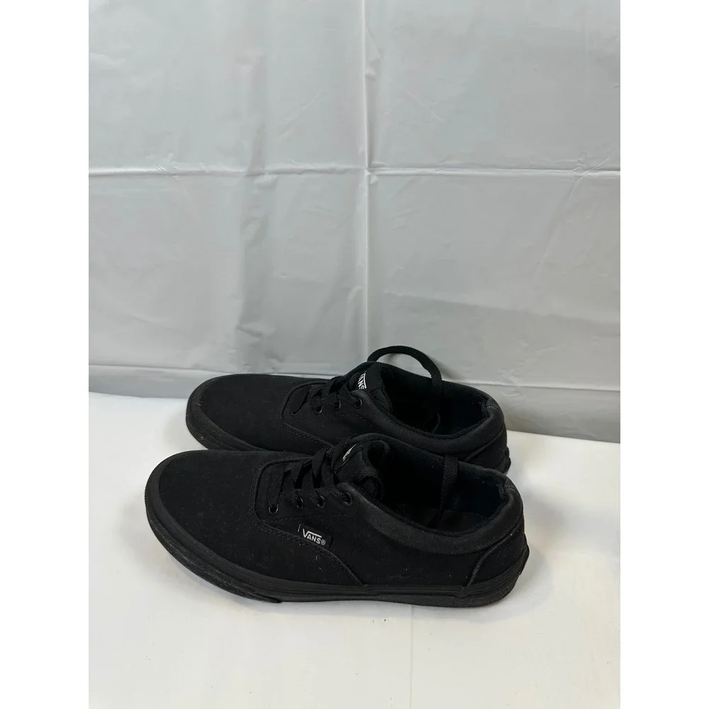 Vans Era Black Canvas‎ Low Top Skate Shoes Kids Sneakers Triple Black 5.5